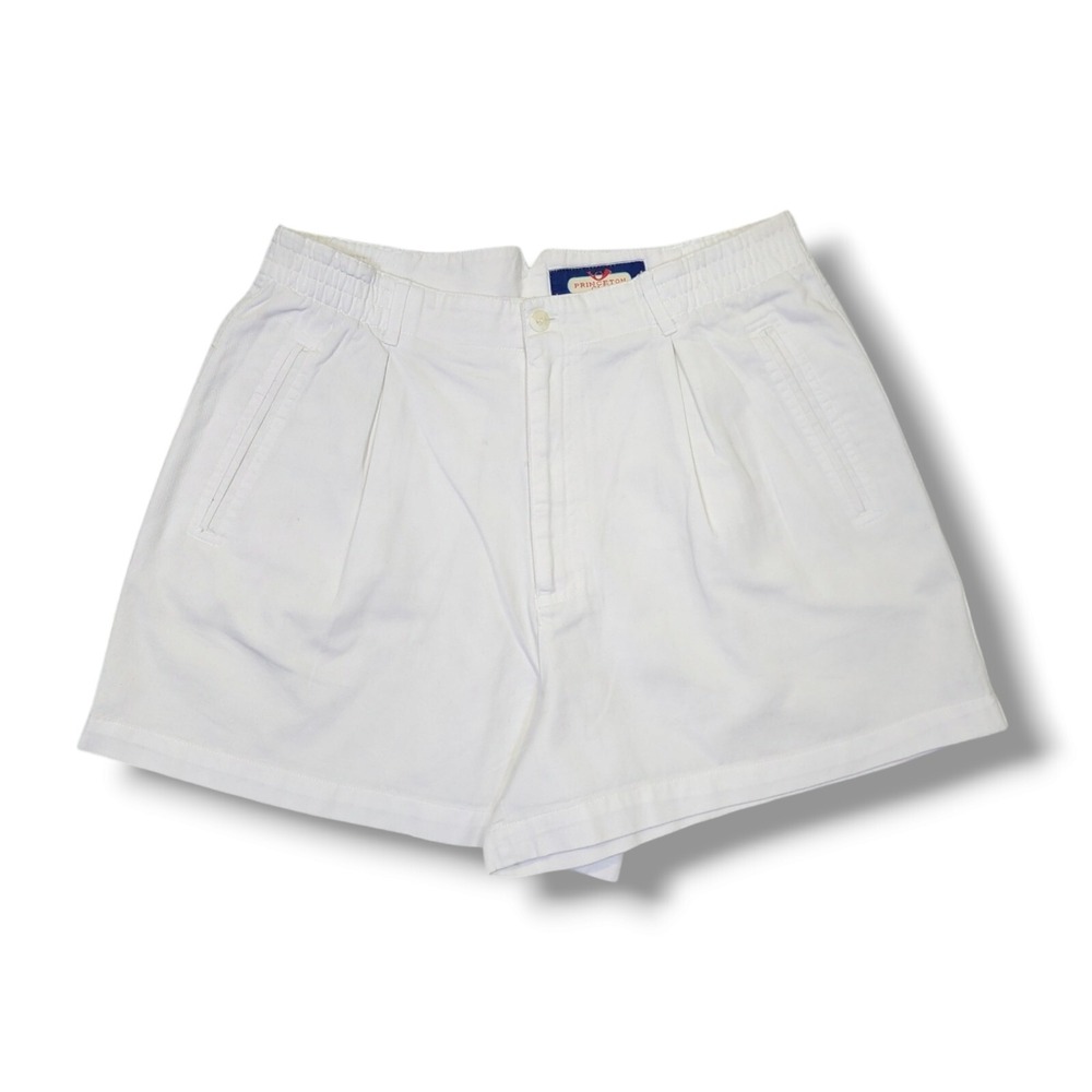 Vintage Princeton Club White High Waisted Mom Shorts Size 14